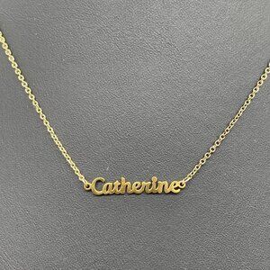 MBD Catherine Chain Necklace Gold Tone Name 16 to 20 Inches